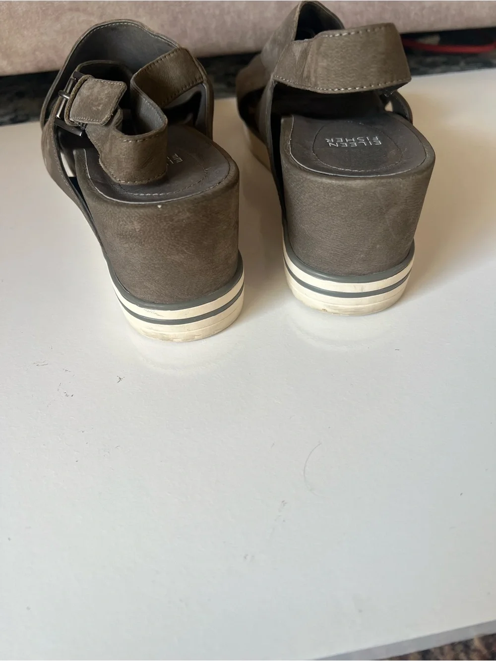 Eileen Fisher crisscross suede